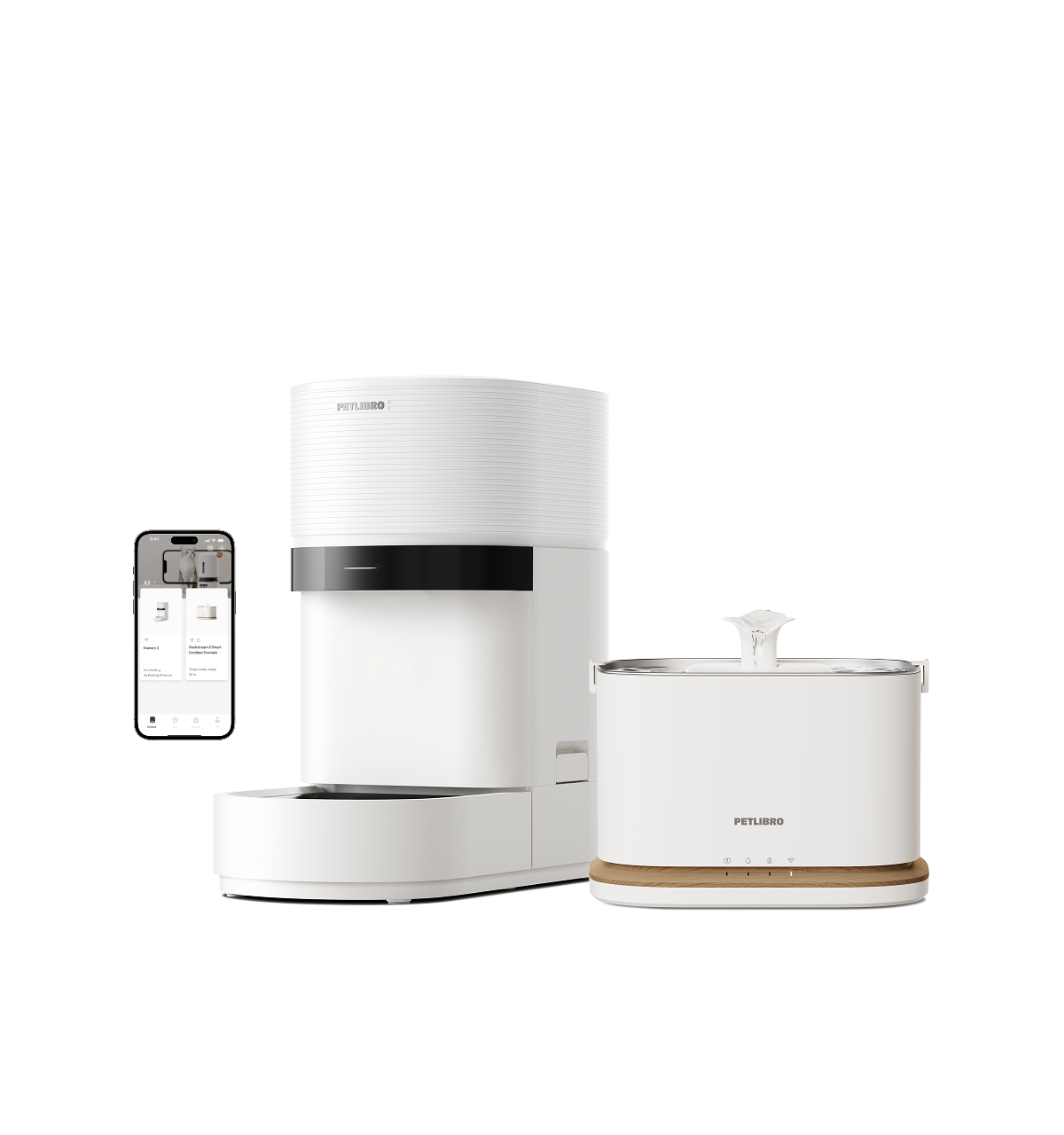 Petlibro pet feeder for multiple cats and rfid cat feeder with app; smart cat feeder with camera, portion control, reliable WiFi, proof of feeding