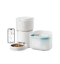 Capsule Dog Fountain & Space Dog Feeder Bundle