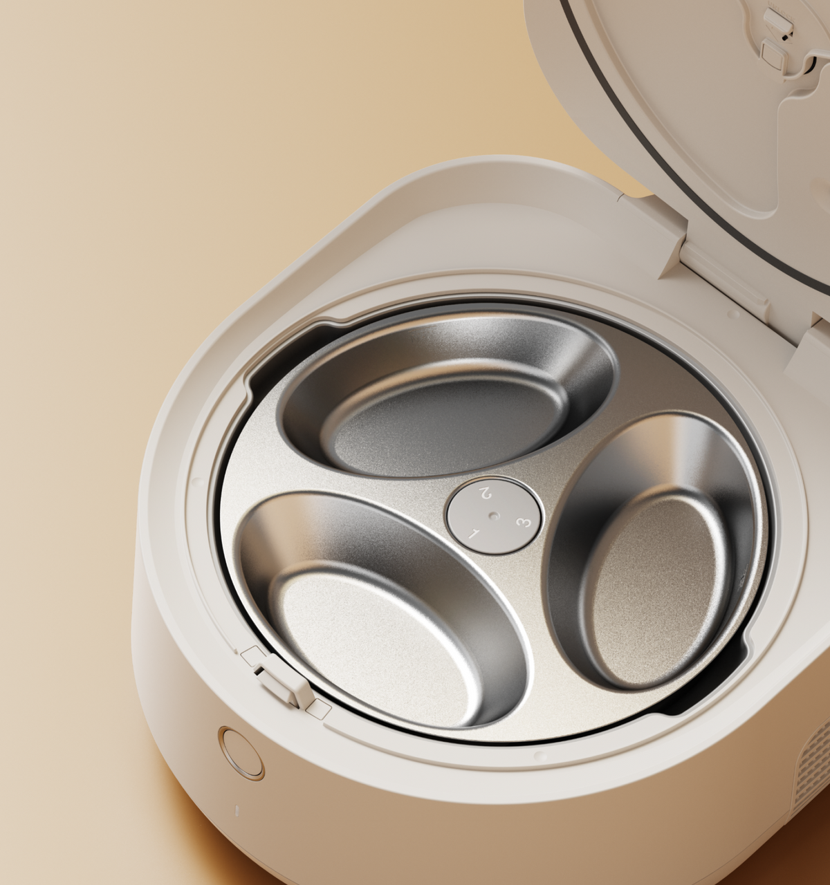 Petlibro Polar Wet Food Feeder, White / Stainless steel bowl