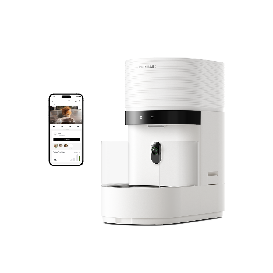Petlibro smart cat feeder with camera, reliable WiFi rfid cat feeder for multiple cats, portion control, proof of feeding app view