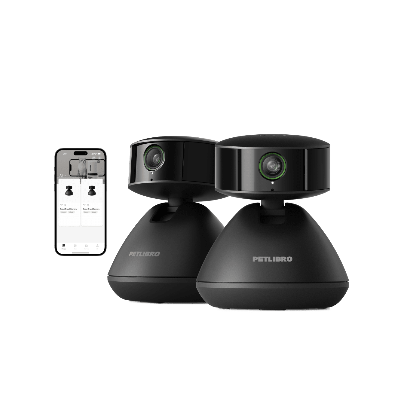 Petlibro PETLIBRO black pet camera with app preview; cat monitor, pet fountain and cat automatic feeder compatible, not luma smart litter box