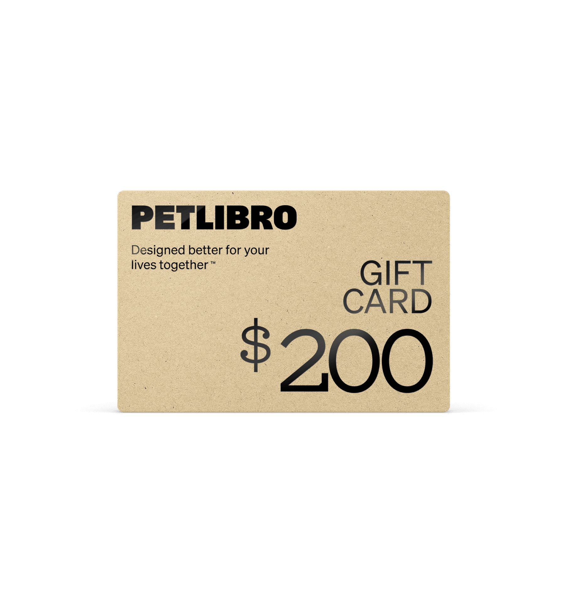 Petlibro gift card on beige card, $200 value; Petlibro Luma、Petlibro Luma odor control luma smart litter box petlibro litter box automatic litter box self cleaning cat litter box self cleaning litter box best cat litter box for odor control best litter box for odor control litter box deodorizer