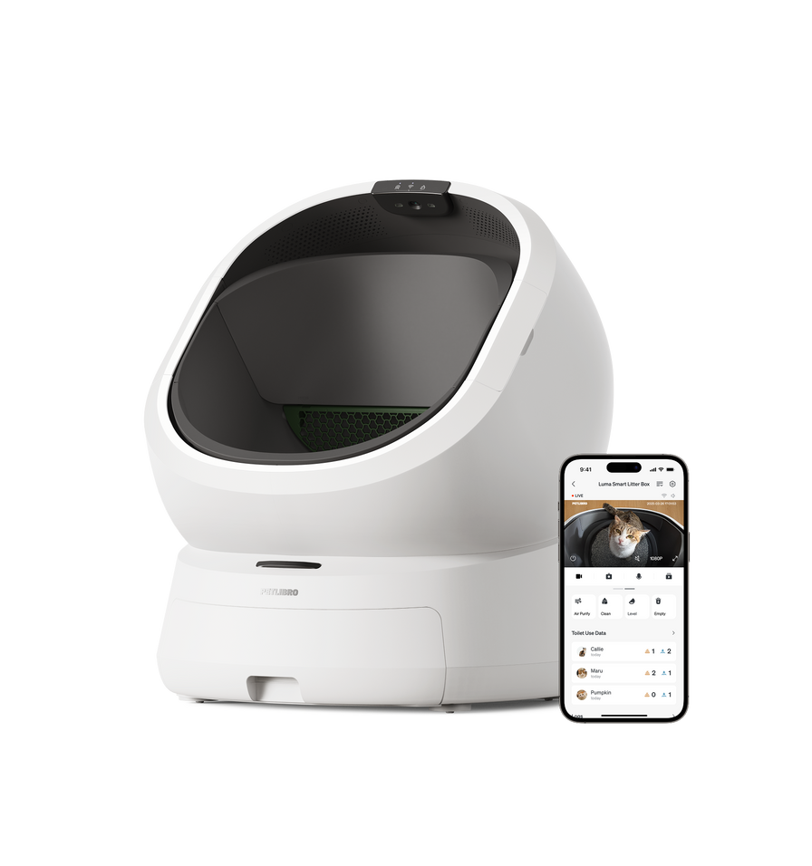 Petlibro smart automatic self-cleaning cat litter box in white with app control and camera monitoring features