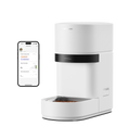 Petlibro pet feeder for multiple cats, white rfid cat feeder with bowl and app proof of feeding, cat feeder portion control, reliable wifi cat feeder with camera