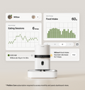 Petlibro rfid cat feeder, pet feeder for multiple cats with camera; app charts show proof of feeding, cat feeder portion control, reliable wifi cat feeder