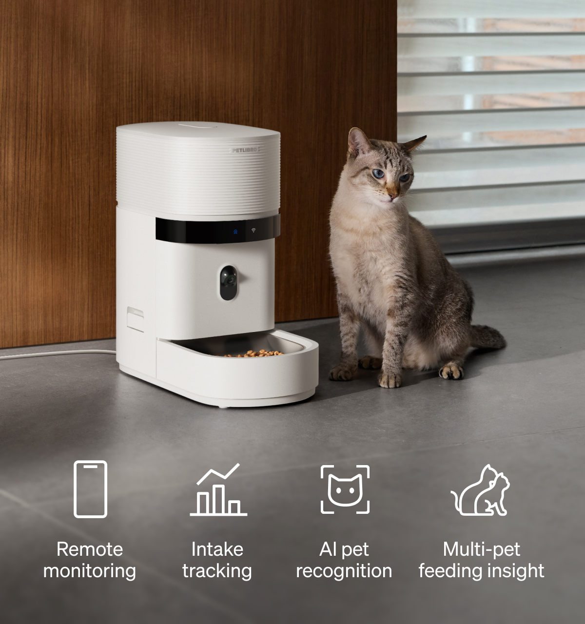 Petlibro smart cat feeder with camera, pet feeder for multiple cats, rfid cat feeder; cat feeder portion control, reliable wifi cat feeder proof how to know if my cat ate petlibro vs petkit best automatic cat feeder reddit