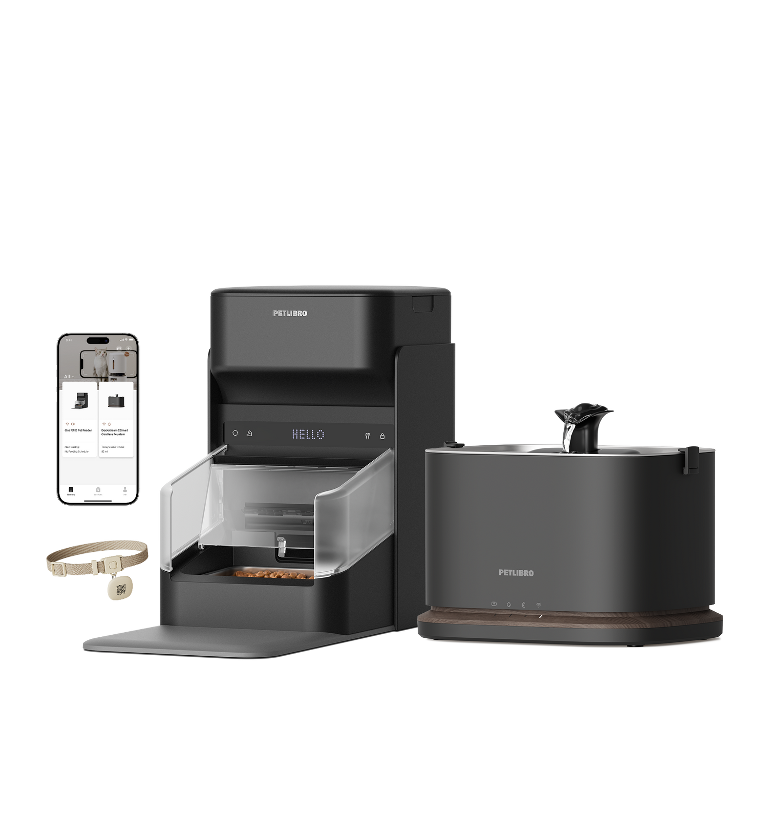 RFID Cat Feeder & Dockstream 2 Cordless Water Fountain | PETLIBRO