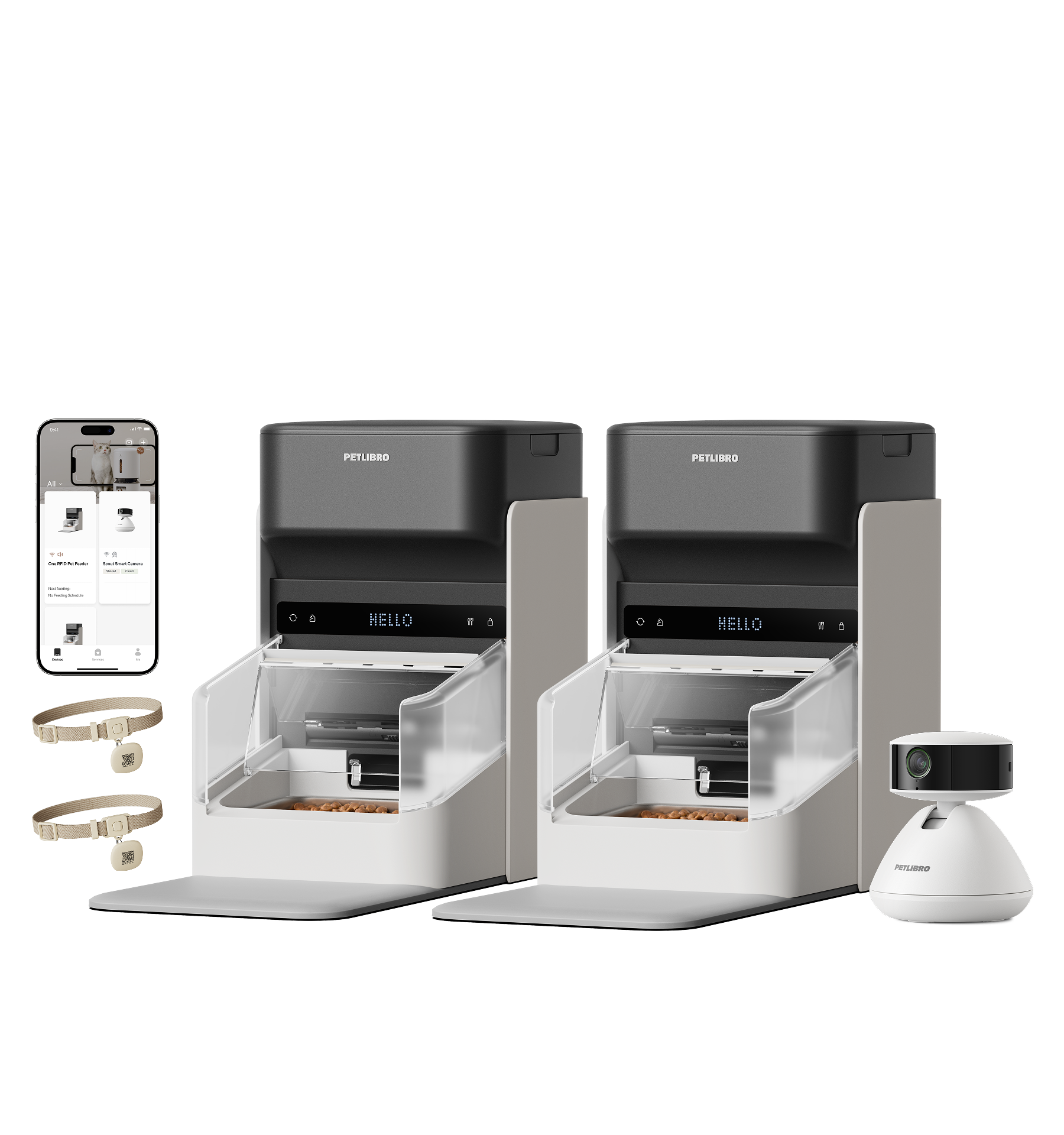 Petlibro PETLIBRO smart pet feeder set with app, RFID tags and camera; not a cat litter box for cat feeding control