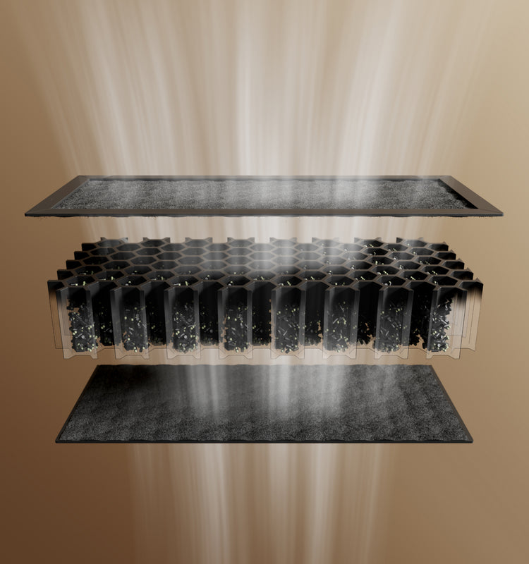 Petlibro multi-layer black honeycomb air filter with activated carbon and felt pads for pet odor control