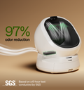 Petlibro Petlibro Luma odor control luma smart litter box, white automatic self cleaning cat litter box showing 97% odor reduction airflow