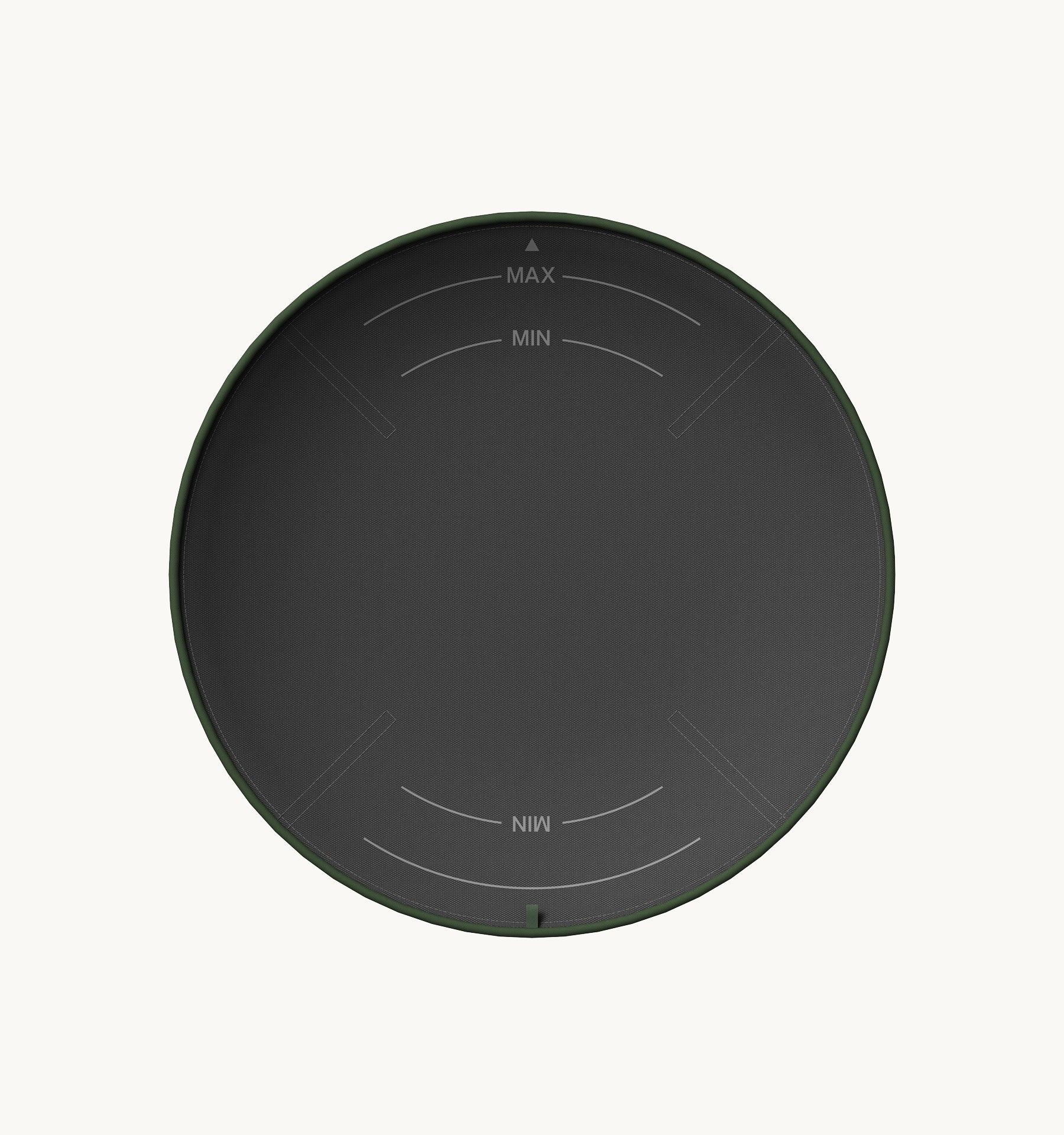 Petlibro round black and green pet water fountain filter with MAX and MIN water level indicators