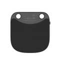 Petlibro black textured silicone litter mat with two circular cutouts and anti-slip backing for cat litter control