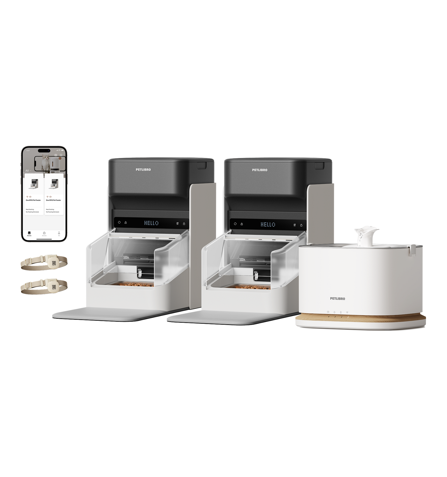RFID Cat Feeder & Dockstream 2 Cordless Water Fountain | PETLIBRO