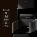 Petlibro black automatic pet feeder with digital LED display and open feeding tray