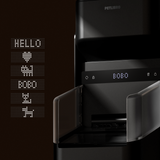 Petlibro black automatic pet feeder with digital LED display and open feeding tray
