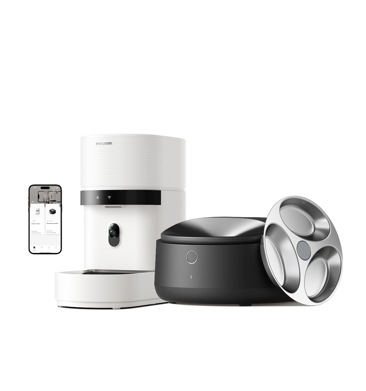Petlibro pet feeder for multiple cats, rfid cat feeder with camera and app; reliable wifi cat feeder, portion control for weight management feeder