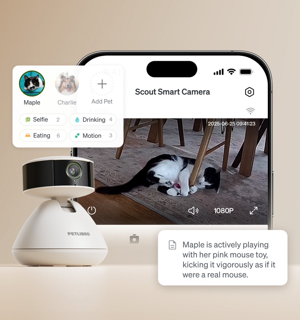 Petlibro PETLIBRO Scout smart camera app watching cat play; pet fountain, cat automatic feeder; Petlibro Luma odor control luma smart litter box automatic self cleaning litter box deodorizer best litter box for odor control