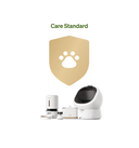 Petlibro pet care set including white automatic feeder, water fountain, smart camera, and self-cleaning litter box with beige paw shield icon