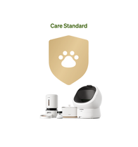Petlibro pet care set with automatic feeder, water fountain, smart camera, and self-cleaning litter box in white and black