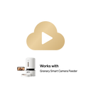 Petlibro white automatic pet feeder with food storage, bowl, and smartphone video monitoring feature