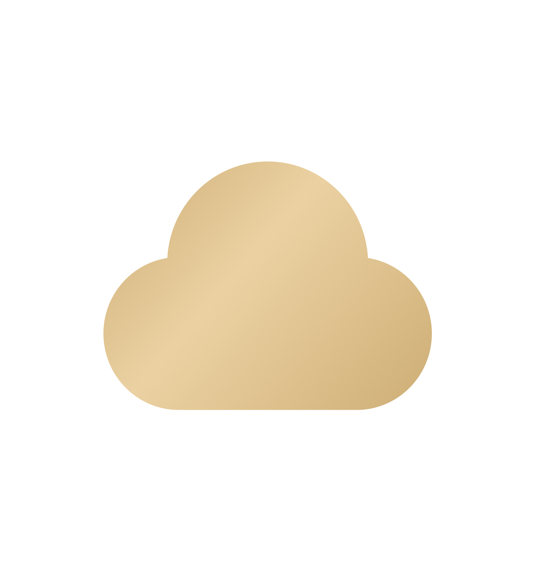 Petlibro beige cloud-shaped icon on black background representing cloud storage or connectivity