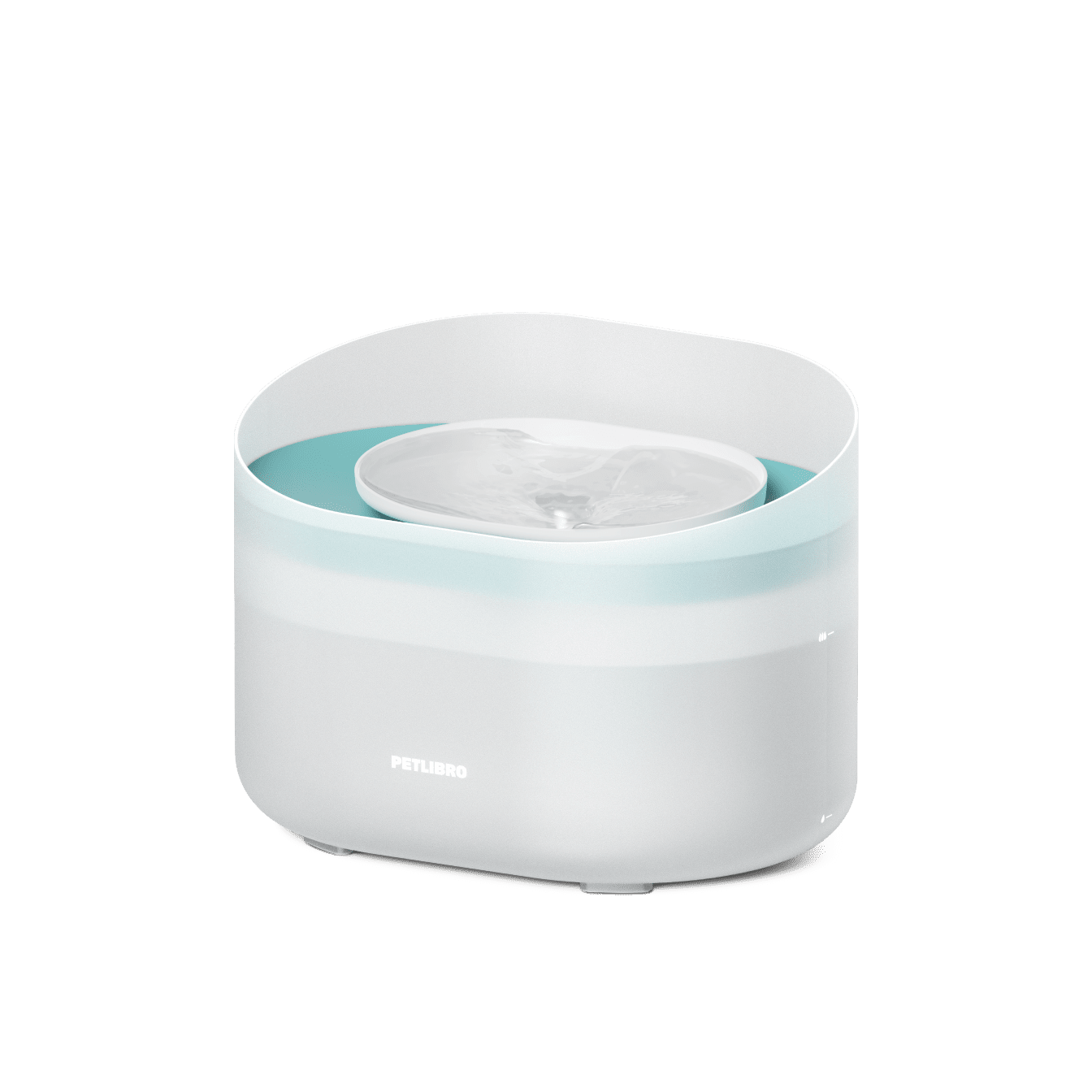 Petlibro white and blue automatic pet water fountain with circulating water bowl