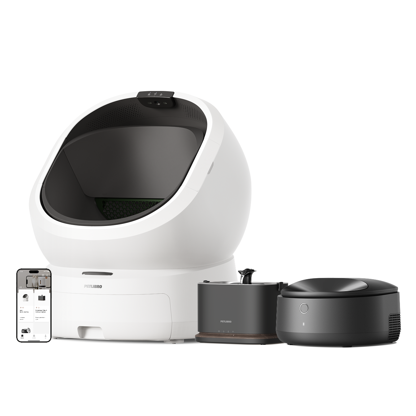 Luma Smart Litter Box & Polar Smart Wet Food Feeder & Dockstream 2 Sma
