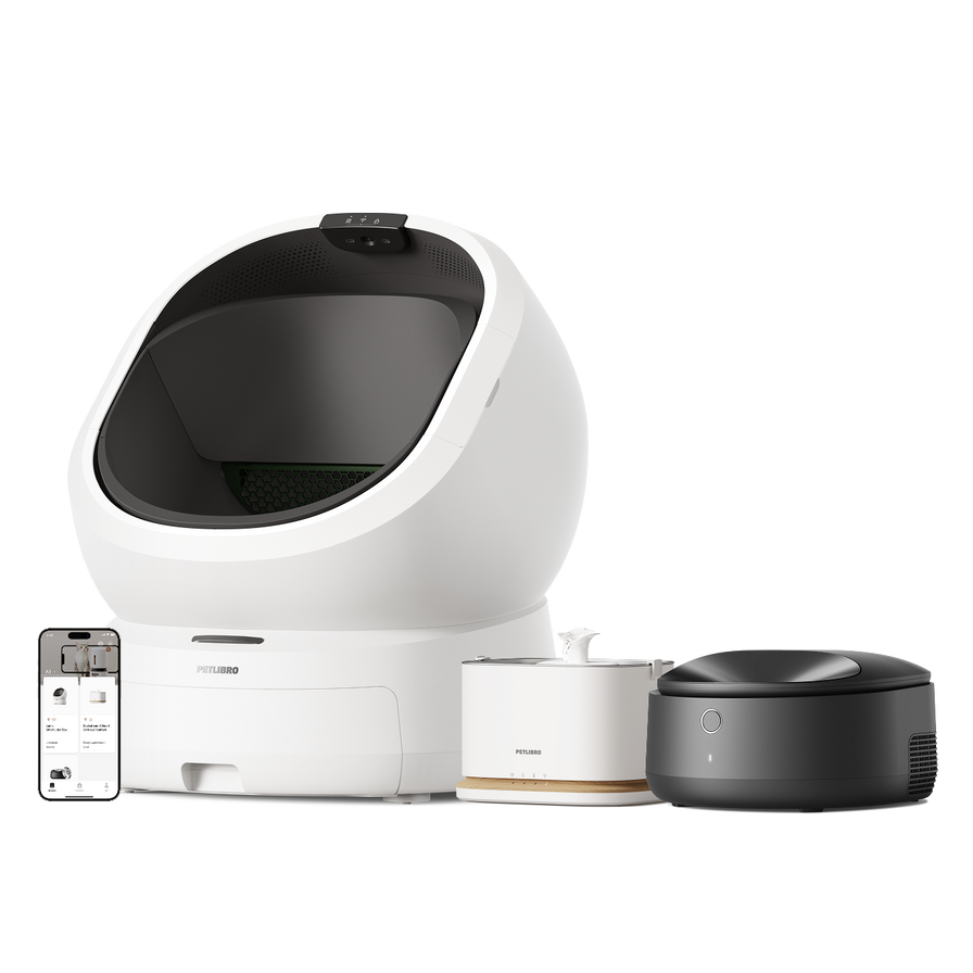 Luma Smart Litter Box & Polar Smart Wet Food Feeder & Dockstream 2 Smart Fountain