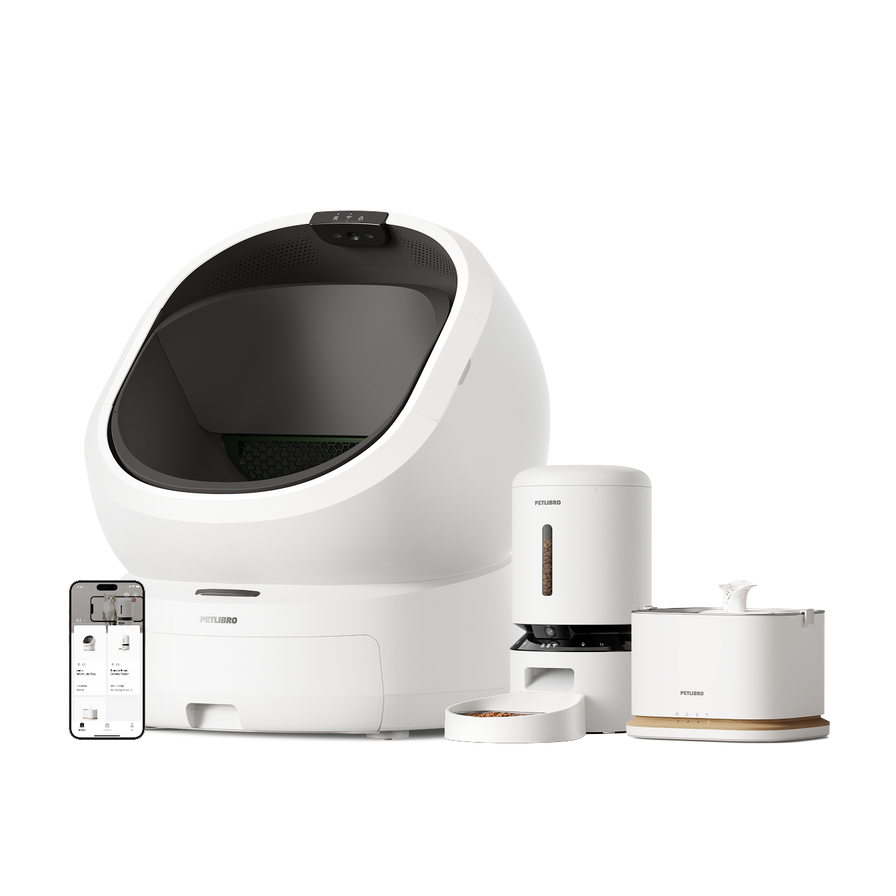 Luma Smart Litter Box & Granary Smart Camera Feeder & Dockstream 2 Smart Fountain