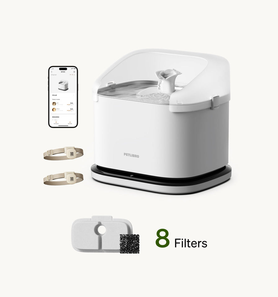 Petlibro PETLIBRO pet fountain with app, collars and 8 filters; not Petlibro Luma luma smart litter box automatic self cleaning litter box odor control deodorizer for cat